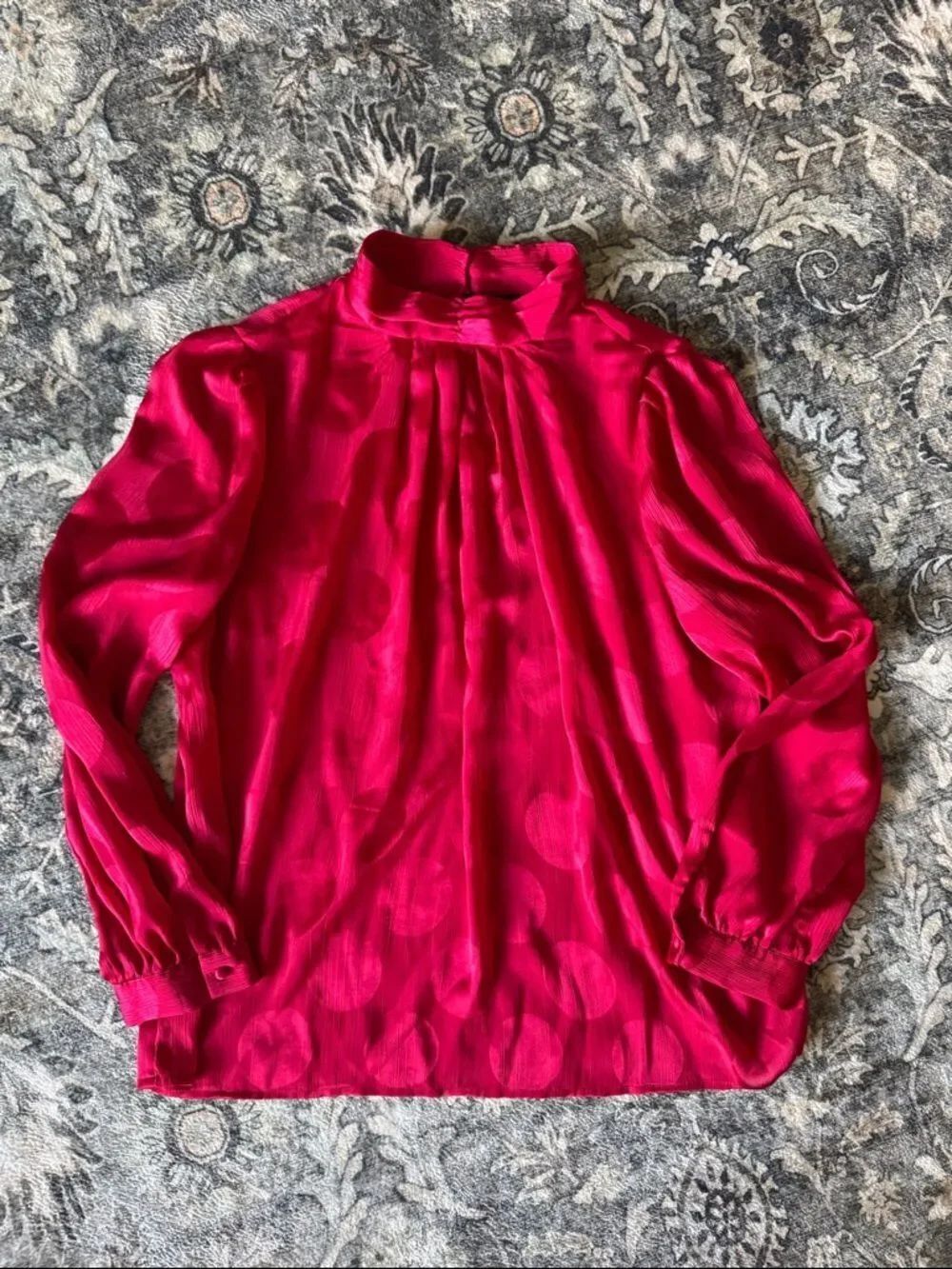 Who What Wear Womens High-Neck Long-Sleeve Blouse